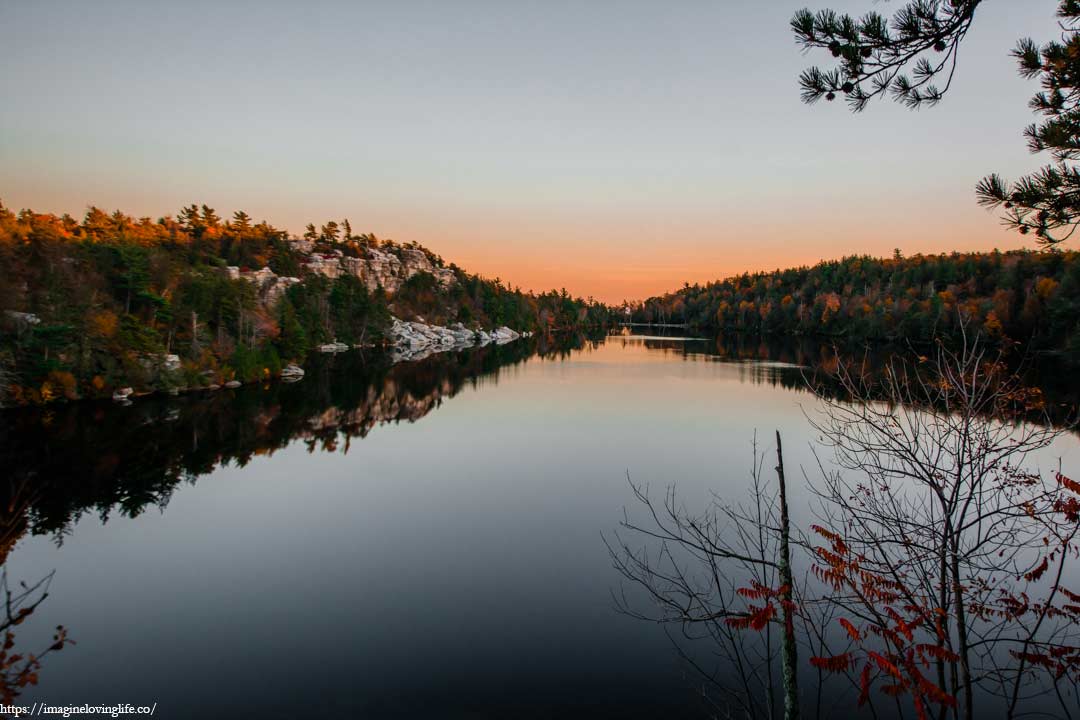 lake minnewaska dusk